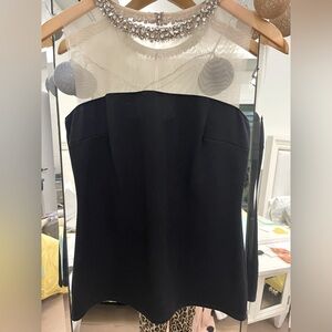 BAILEY 44 Rhinstone Collar Top